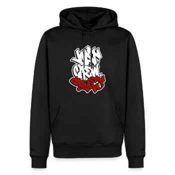 Art Crew Stile - Männer Premium Bio Hoodie - Schwarz - Vorne - Nico (187cm)