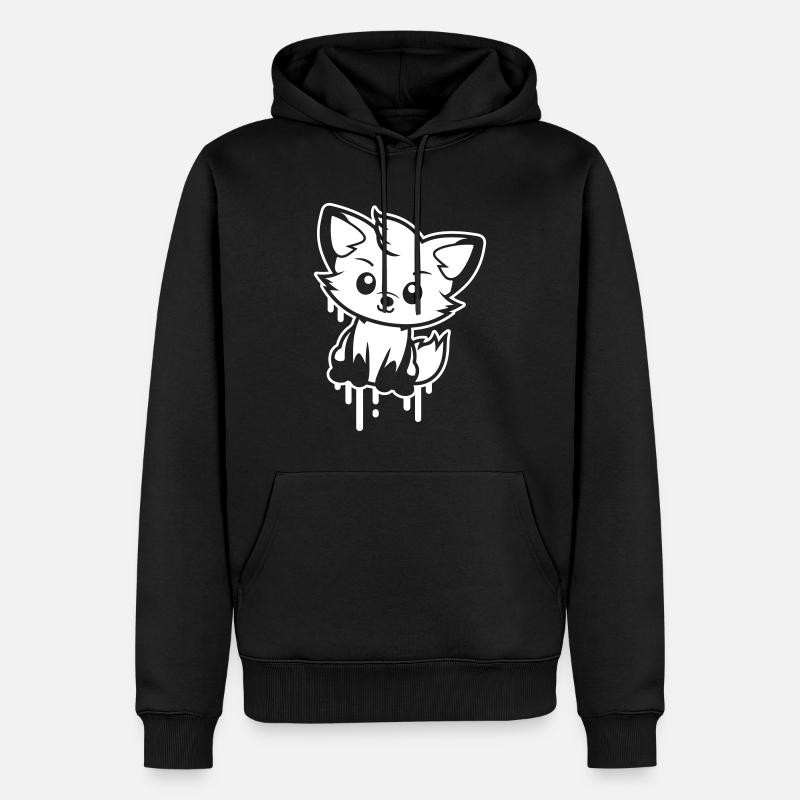 Fox Comic - Sweat à capuche Premium bio Homme - noir
