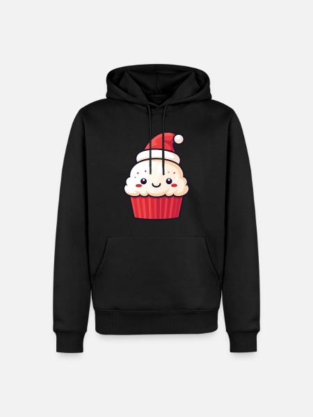 Cupcake Cake Baking Christmas - Men’s Premium Organic Hoodie - black