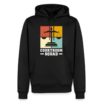 Anwalt Geschenke für Anwälte | Jurist Jura Student - Männer Premium Bio Hoodie - Schwarz - Vorne - Nico (187cm)