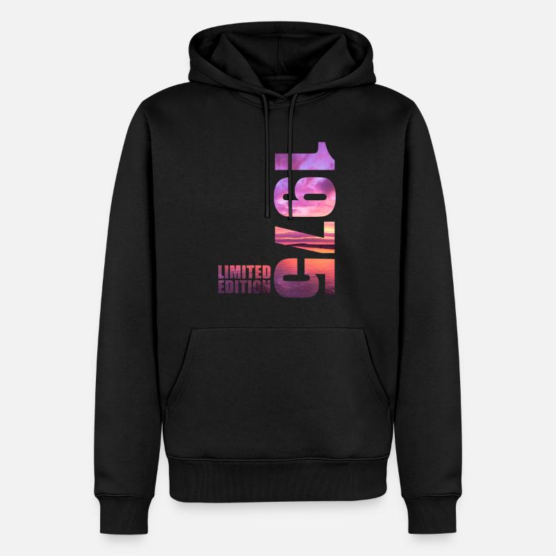 1975 Édition limitée - Sweat à capuche Premium bio Homme - noir
