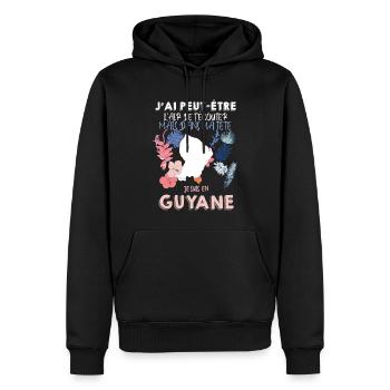 Guyane Mon Pays Idée Cadeau Passion - Sweat à capuche Premium bio Homme - noir - Devant - Nico (187cm)