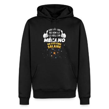 Mécano de la galaxie Cadeau Original Homme Garage - Sweat à capuche Premium bio Homme - noir - Devant - Nico (187cm)