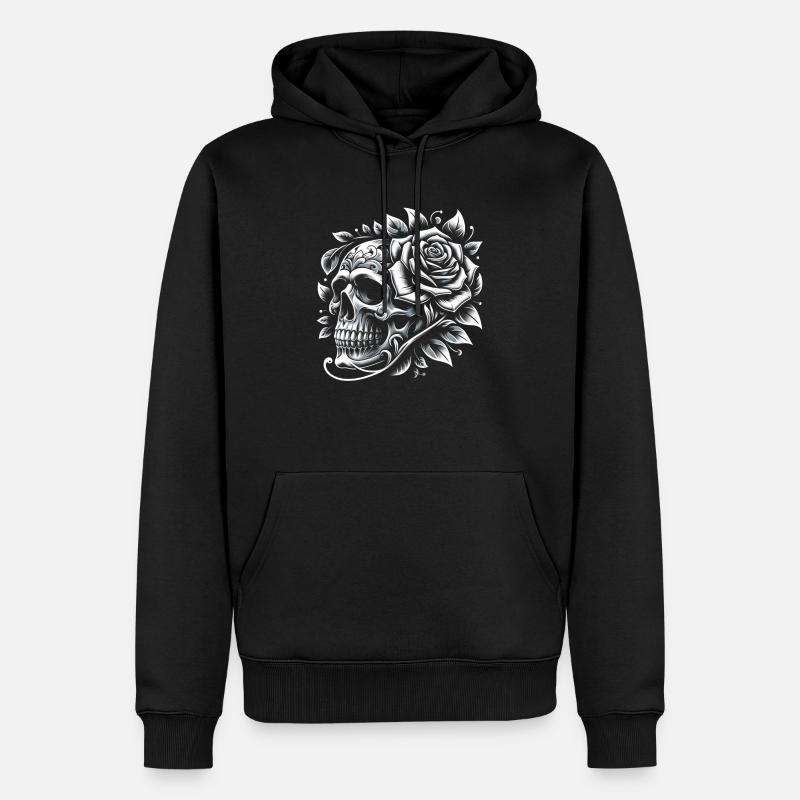 Contraste éternel - Sweat à capuche Premium bio Homme - noir