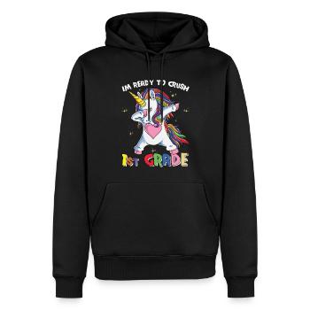 Je suis prêt à écraser les filles arc-en-ciel de 1ère année garçons - Sweat à capuche Premium bio Homme - noir - Devant - Nico (187cm)