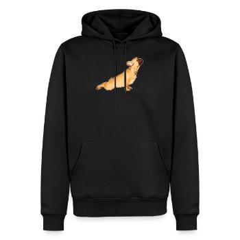 Bouledogue Français - Frenchie - Bouledogue Français - Sweat à capuche Premium bio Homme - noir - Devant - Nico (187cm)