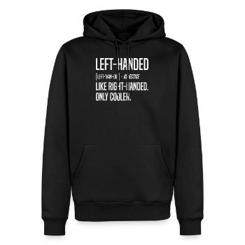 Left-Handed Definition Linke Hand Linkshänder - Männer Premium Bio Hoodie - Schwarz - Vorne - Nico (187cm)