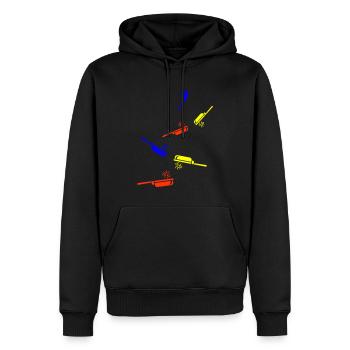 Pfanne Kochen - Männer Premium Bio Hoodie - Schwarz - Vorne - Nico (187cm)