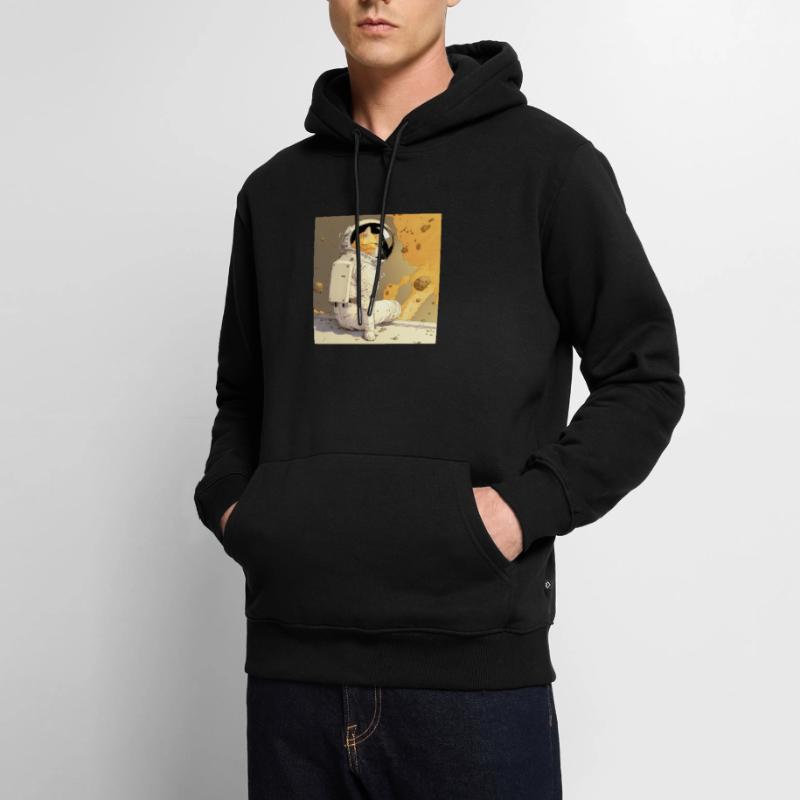 Chat astronaute spatial spatial Sweat à capuche Premium bio Homme