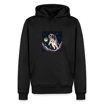 Spacecat Weltall Katze - Männer Premium Bio Hoodie - Schwarz - Vorne - Nico (187cm)