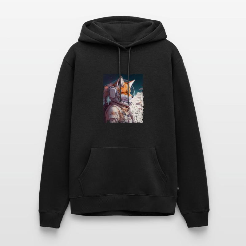 Renard de l’espace dans l’espace Combinaison spatiale Sweat à capuche Premium bio Homme