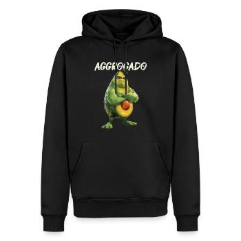 Avocat Aggrocado Vegan Food Végétarien Biologique - Sweat à capuche Premium bio Homme - noir - Devant - Nico (187cm)