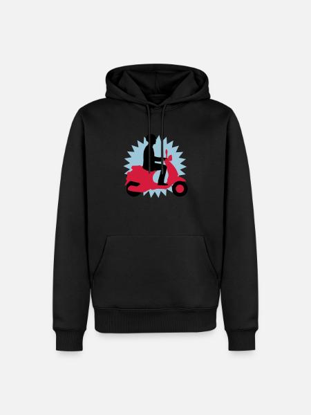 vespa_3c - Männer Premium Bio Hoodie - Schwarz