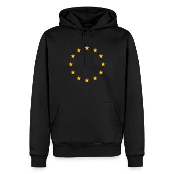 L'étoile de l'Europe étoile :: Europe :: UE - Sweat à capuche Premium bio Homme - noir - Devant - Nico (187cm)