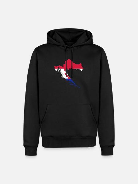 Croatia - Men’s Premium Organic Hoodie - black