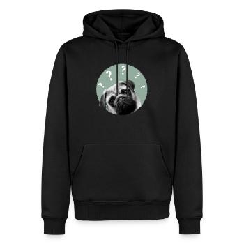 carlin - Sweat à capuche Premium bio Homme - noir - Devant - Nico (187cm)