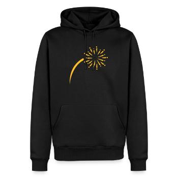Feu d'artifice - Sweat à capuche Premium bio Homme - noir - Devant - Nico (187cm)