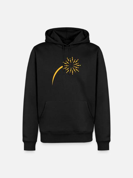 Feuerwerk - Männer Premium Bio Hoodie - Schwarz
