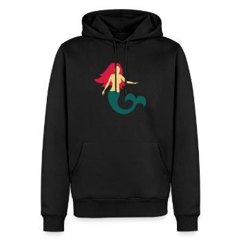 mermaid sirène - Sweat à capuche Premium bio Homme - noir - Devant - Nico (187cm)