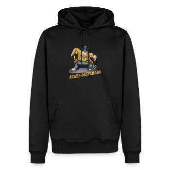 Acker-Desperado - Männer Premium Bio Hoodie - Schwarz - Vorne - Nico (187cm)