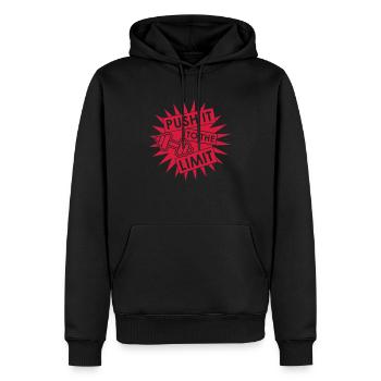 Push it to the Limit 02 - Männer Premium Bio Hoodie - Schwarz - Vorne - Nico (187cm)