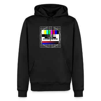 silence de mort - Sweat à capuche Premium bio Homme - noir - Devant - Nico (187cm)