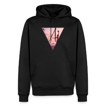 Beach - Männer Premium Bio Hoodie - Schwarz - Vorne - Nico (187cm)