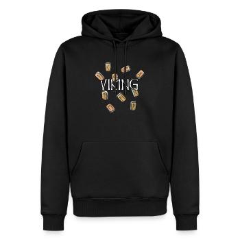 Viking - Wikinger Runen - Männer Premium Bio Hoodie - Schwarz - Vorne - Nico (187cm)
