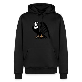 Adler aquila2 - Männer Premium Bio Hoodie - Schwarz - Vorne - Nico (187cm)