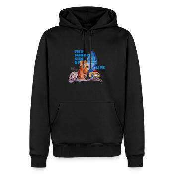 The Funny Side of Life - Sweat à capuche Premium bio Homme - noir - Devant - Nico (187cm)