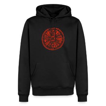 Hérisson - Sweat à capuche Premium bio Homme - noir - Devant - Nico (187cm)