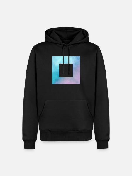 Space Square Cut - Men’s Premium Organic Hoodie - black