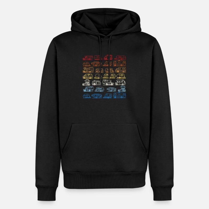 Campingplatz Rainbow - Männer Premium Bio Hoodie - Schwarz
