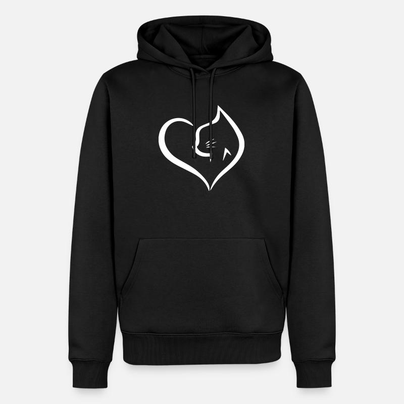 Chat Katze - Sweat à capuche Premium bio Homme - noir