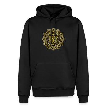 Viking scandinave - Sweat à capuche Premium bio Homme - noir - Devant - Nico (187cm)