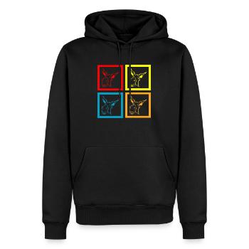 Donkey Esel - Männer Premium Bio Hoodie - Schwarz - Vorne - Nico (187cm)