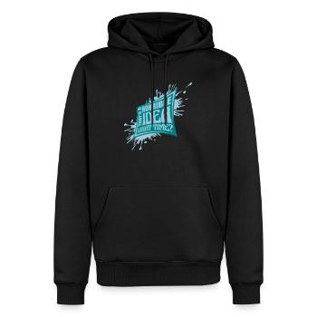 C’est une idée horrible - Sweat à capuche Premium bio Homme - noir - Devant - Nico (187cm)