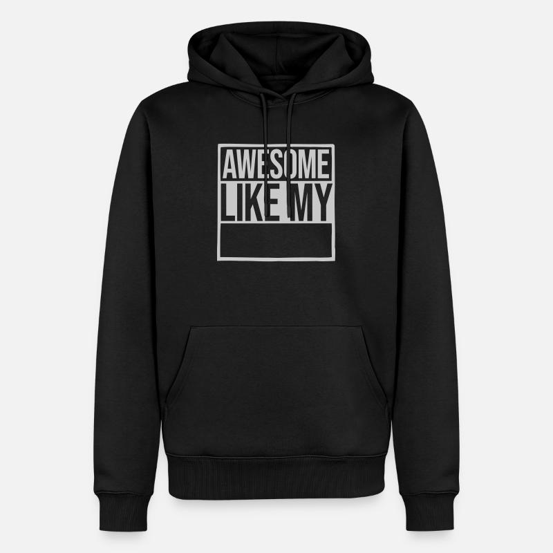 Modèle génial comme mon - Sweat à capuche Premium bio Homme - noir