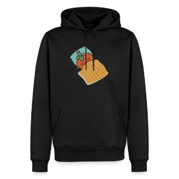 Lazy - Men’s Premium Organic Hoodie - black - Front - Nico (187cm)