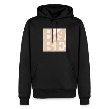 Babe WordPlay art original 1 - Sweat à capuche Premium bio Homme - noir - Devant - Nico (187cm)