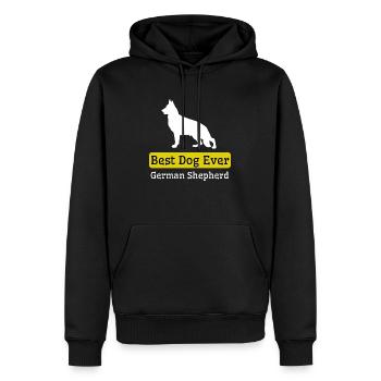 Bester Deutscher Schäferhund aller Zeiten - Männer Premium Bio Hoodie - Schwarz - Vorne - Nico (187cm)