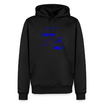 Rien ne sert de courir autant faire du vélo - Sweat à capuche Premium bio Homme - noir - Devant - Nico (187cm)