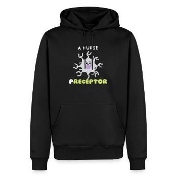 Funny Pun Receptor Nurse Preceptor Merci cadeaux - Sweat à capuche Premium bio Homme - noir - Devant - Nico (187cm)