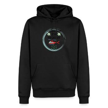 inflation - Sweat à capuche Premium bio Homme - noir - Devant - Nico (187cm)