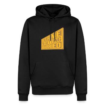 Beer Me Getting Married - Men’s Premium Organic Hoodie - black - Front - Nico (187cm)