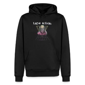 Ne rien savoir Socrates Vaporwave - Sweat à capuche Premium bio Homme - noir - Devant - Nico (187cm)