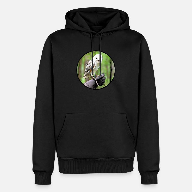 Chouette - Sweat à capuche Premium bio Homme - noir