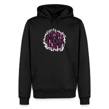 geschenkidee doggie cool umweltschutz - Männer Premium Bio Hoodie - Schwarz - Vorne - Nico (187cm)