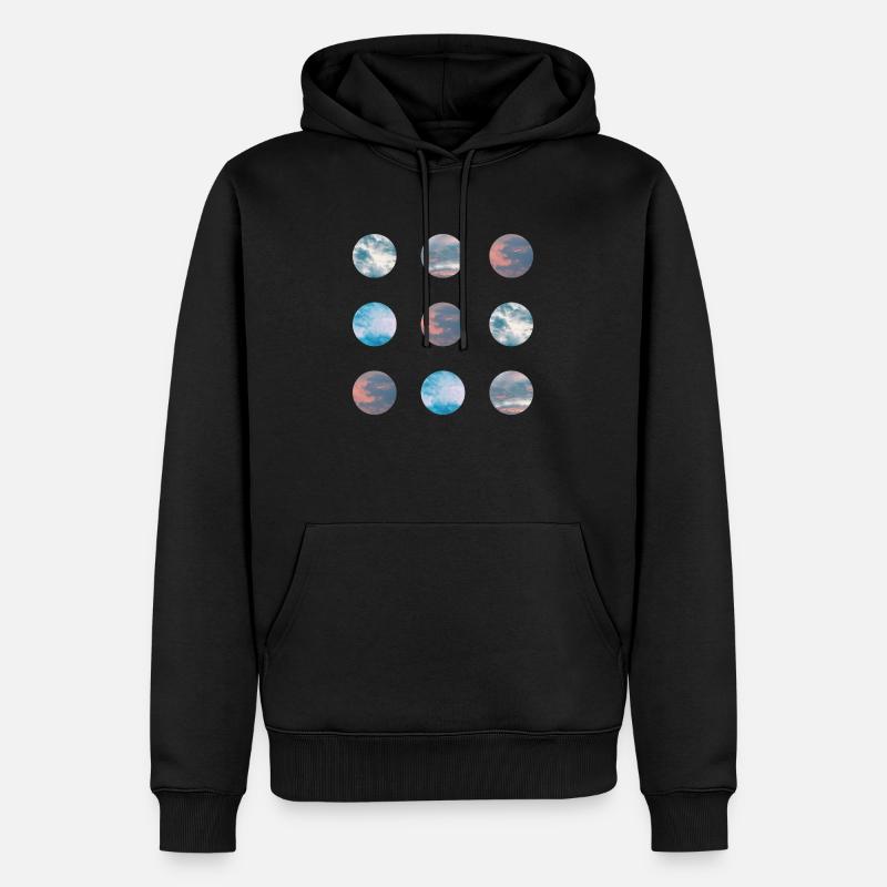 CloudMoon - Sweat à capuche Premium bio Homme - noir