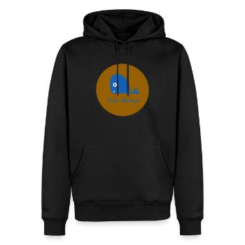 Pro Whale, Pro Wal, Pro Meer, Pro Ozean - Männer Premium Bio Hoodie - Schwarz - Vorne - Nico (187cm)
